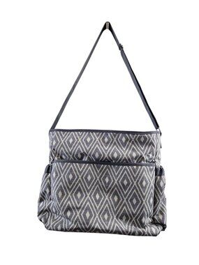 A.D. Sutton Diaper Bag – Geometric Print – Removable Pouches + Bottle Holder
